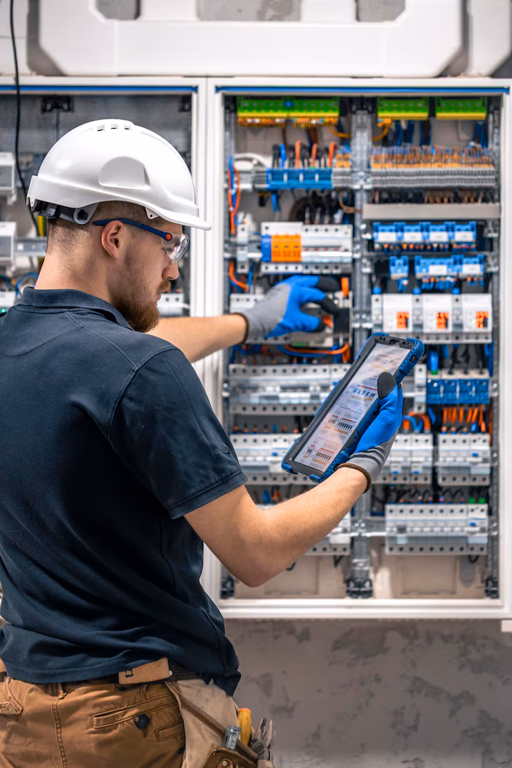 electrical-technician-working-switchboar